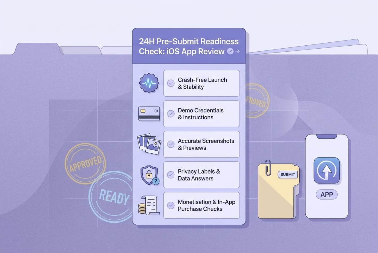 Final pre-submission checklist for App Store review readiness.