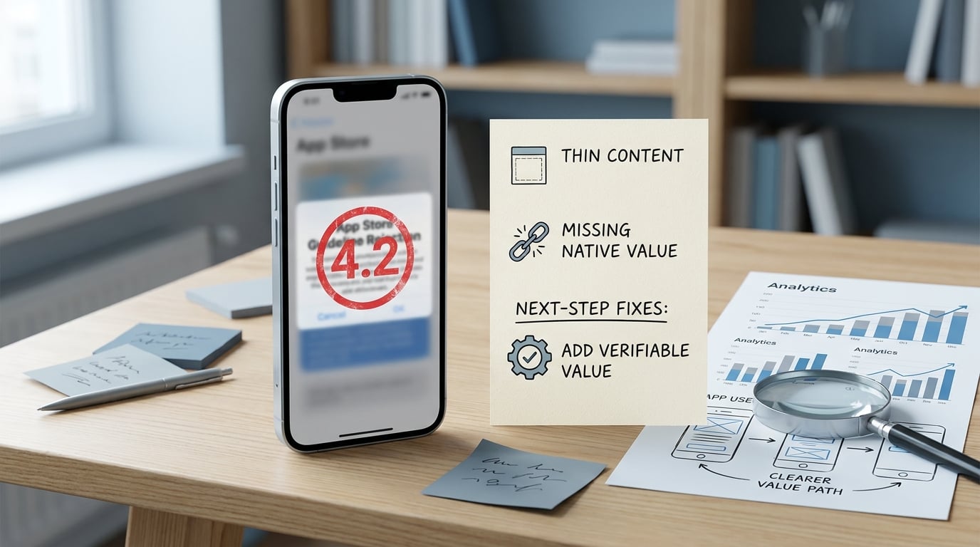 How to Fix App Store Guideline 4.2 Minimum Functionality Rejection