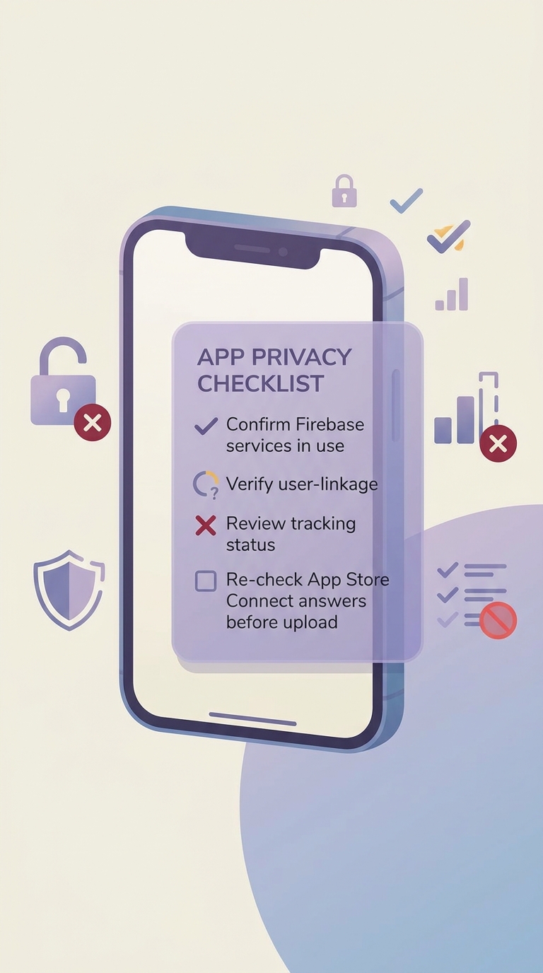 Reserved slot for a manually uploaded screenshot about common Firebase privacy label mistakes.