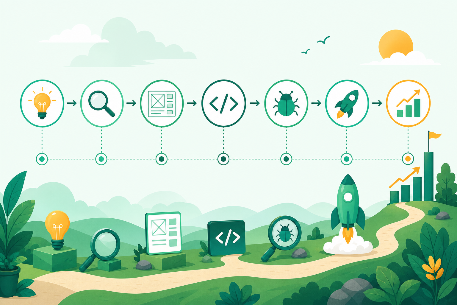 What are the 7 steps to creating an app? What are the 7 steps to creating an app?