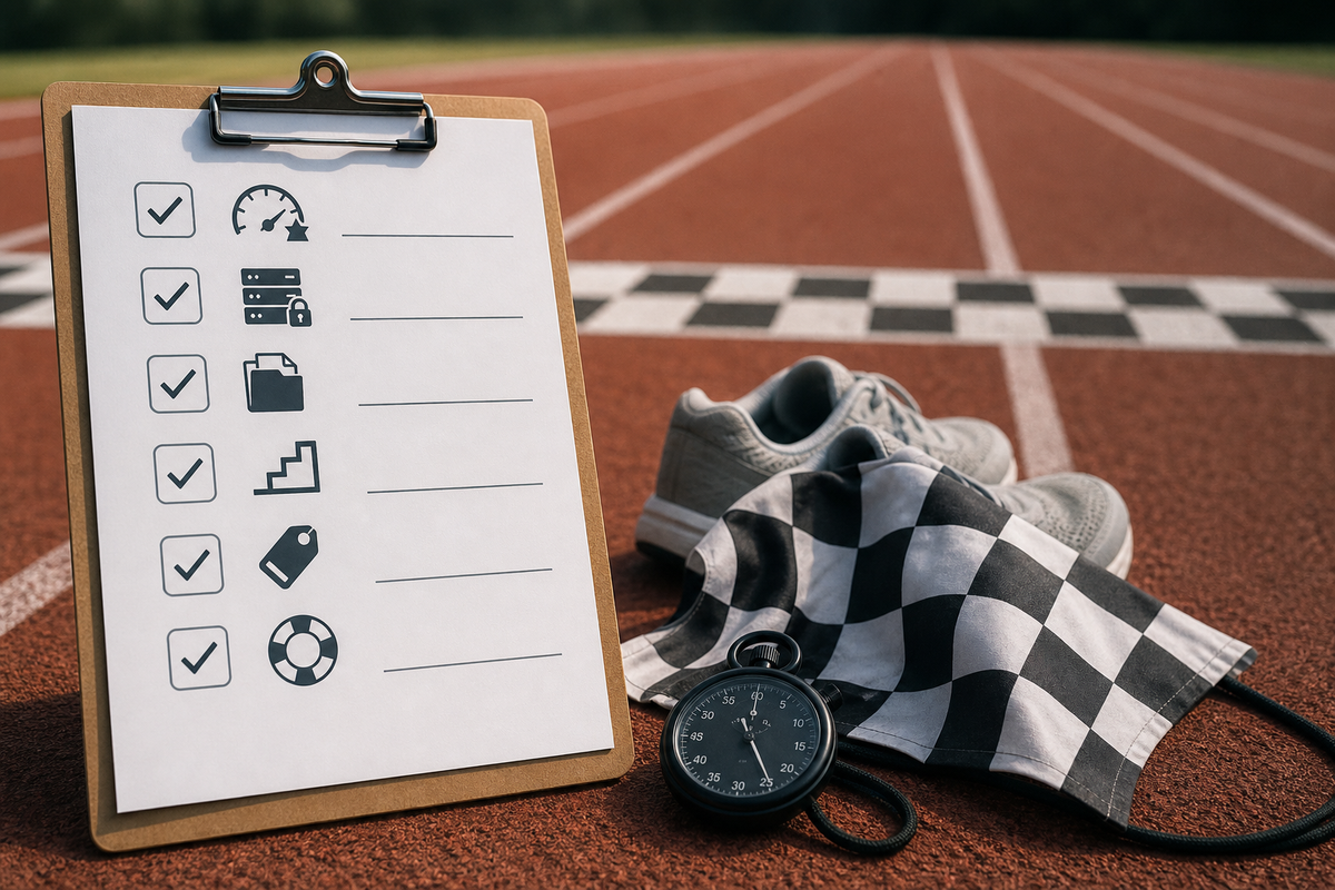 Checklist of technical and compliance pre-launch items for AI apps including SLOs, quotas, reviewer pack, and fallbacks.