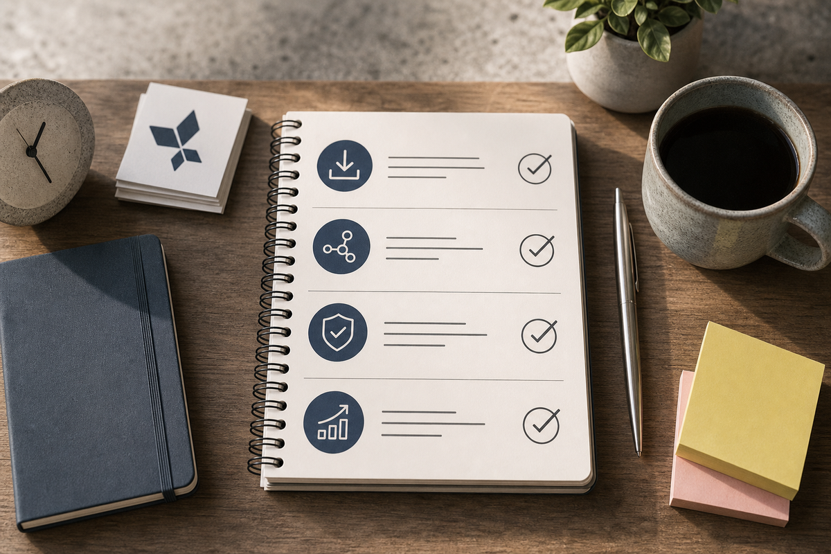 Checklist with weekly tasks for a 30-day AppsFlyer SDK integration plan.