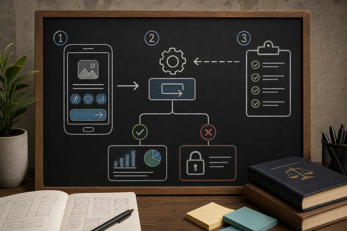 Flow diagram: custom pre-prompt → Apple ATT prompt → authorized/denied branches with telemetry and SKAdNetwork fallback.